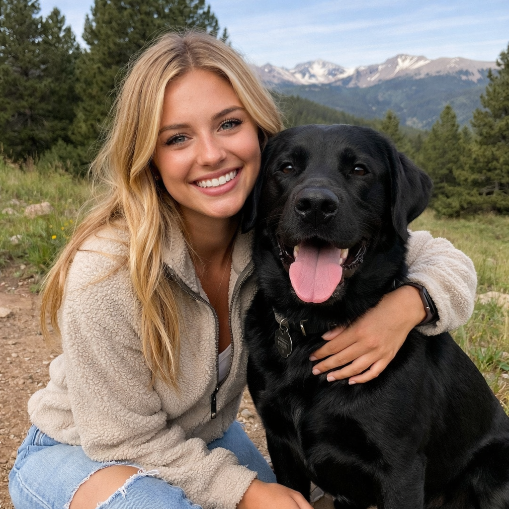 Lab owner with Labrador Retriever