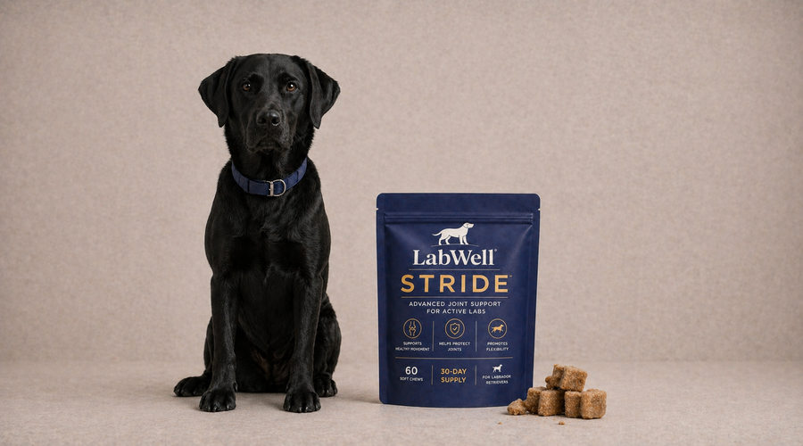Veterinarian with Labrador Retriever