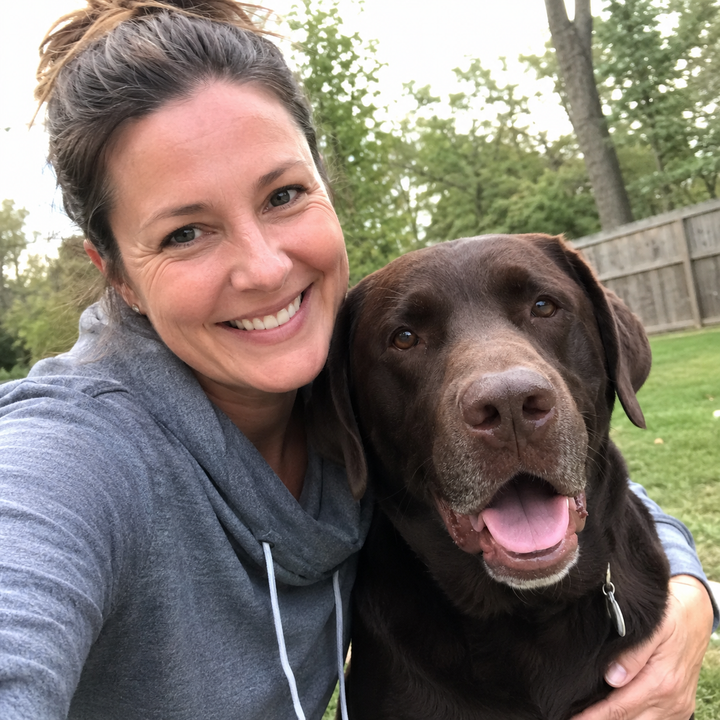 Melissa R. and her Lab Duke