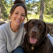 Rachel B. with her Lab