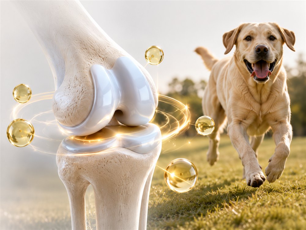 Omega-3s supporting an active Labrador's joints